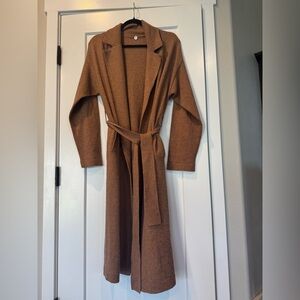 Margaret O'Leary Merino Wool Blend Belted Coatigan - Size M
